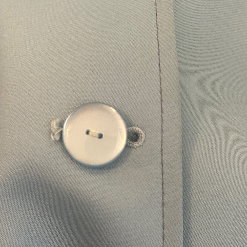 Chic Light Blue Women's Trench Coat - Picture 2 of 9